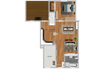 Genehmigte Wohnung mit Dachterrasse – Wohnen auf zwei Ebenen - Wuppertal Gemarkung Ronsdorf