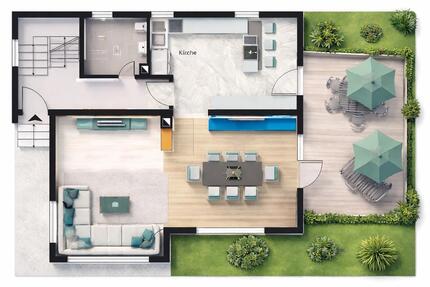 Einfamilienhaus mit Garten - 2.000,00&nbsp;EUR Kaltmiete, ca.&nbsp; 170,00&nbsp;m&sup2; in Pforzheim (PLZ: 75180) Büchenbronn