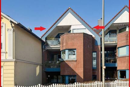 Zentrale Lage trifft Schleiblick - Attraktive 3-Zimmer-Dachgeschosswohnung mit Balkon & Loggia - Schleswig