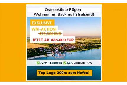Exklusives Wohnjuwel mit Hafenblick und mit Seeblick auf Stralsund - Rügen - Altefähr