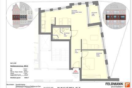 Wohnung zum Mieten in Wetzlar 1.130,00 € 68.05 m²