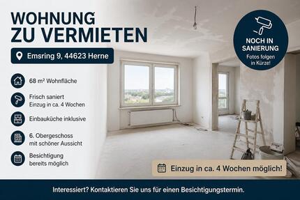 2 Zimmer, inklusive Küche, Bad nach Sanierung - Herne Sodingen