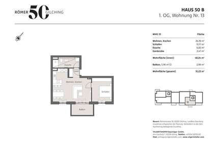 Wohnung zum Kaufen in Gilching 455.000,00 € 51.22 m²