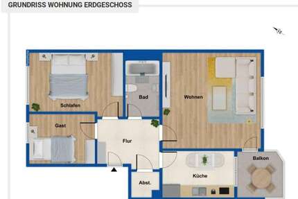 Wohnung zum Mieten in Bernau bei Berlin 950,00 € 74 m²