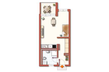 Wohnung zum Mieten in Simbach 417,00 € 40.51 m²