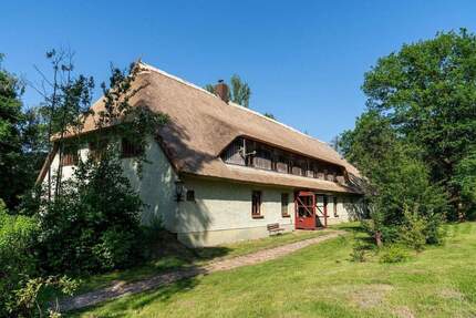 Landhaus unter Reet, teilsaniert, am See, inkl. Ferienwohnung, Stallungen, Weiden und Wald. - Witzin