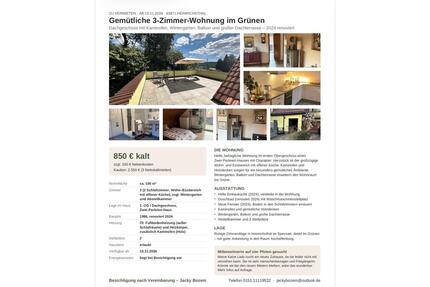 Gemütliche 3-Zi-Whg. im Grünen mit Dachterrasse, Balkon & Kamin - Heinrichsthal