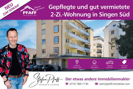 Zuhause ankommen in Singen-Süd in der Feldstr.! Gepflegte und gut vermietete 2 Zi.-Wohnung