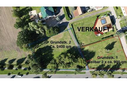 Nette Nachbarn gesucht! 2 große, teilbare, sonnige Grundstücke in 16766 Kremmen! - Amalienfelde