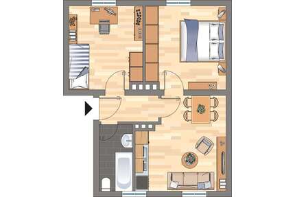 Wohnung zum Mieten in Wilhelmshaven 399,00 € 60.26 m²