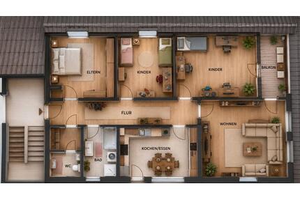4-Zimmer-Wohnung mit Balkon in Geldersheim