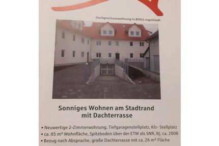 2 Zimmerwohnung 2.OG mit ausgebauten Dachboden und Dachterasse - Ingolstadt Münchener Straße