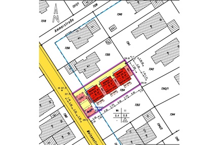 Grundstück mit genehmigter Planung für 3 Häuser - Pforzheim