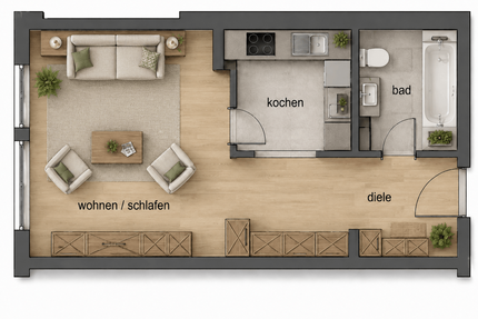 Wohnung zum Kaufen in Türkheim 99.000,00 € 36 m²