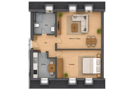 Erstbezug nach Renovierung – Moderne 2-Zi-Whg mit Balkon 55m² - Schweitenkirchen