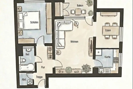 Erstbezug nach Modernisierung – stilvolle 2,5-Zi.-Whg. mit Balkon - Pforzheim Eutingen
