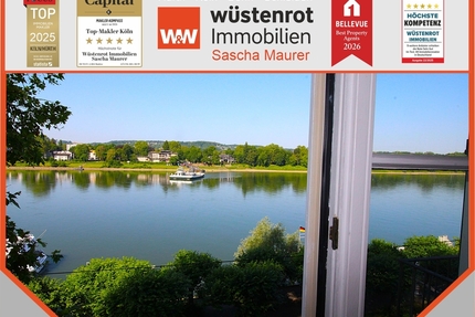 Erste Reihe Rheinblick! Sofort beziehbare zwei Zimmer mit kleinem Balkon, Stellplatz und Garage. TOP - Königswinter
