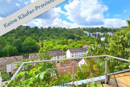 3 Zi.-DG-Wohnung mit sonnigem Aussichtsbalkon, in ruhiger Halbhöhenlage von Stuttgart-Rohracker - Stuttgart / Rohracker