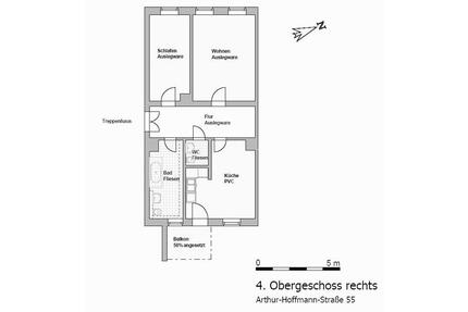 Großzügige 2 Zimmer Wohnung mit sonnigem Balkon - Leipzig Süd
