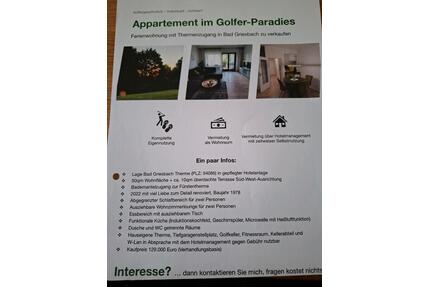 Appartement in Bad Griesbach - 109.900,00&nbsp;EUR Kaufpreis, ca.&nbsp; 50,00&nbsp;m&sup2; in Bad Griesbach im Rottal (PLZ: 94086)