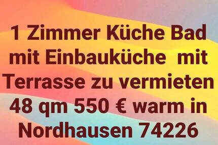 1 ZKB Terrasse und Einbauküche zu vermieten - Nordheim
