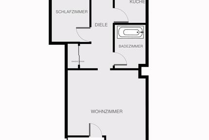 2 Zimmer Wohnung mit Balkon + Badewanne + Keller + Dachboden - Kiel Neumühlen-Dietrichsdorf