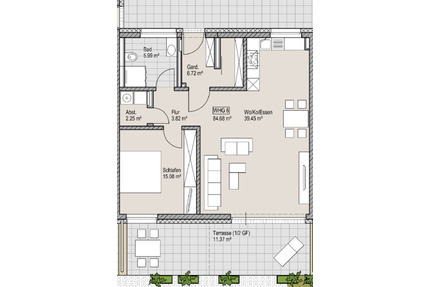 Schick-charmant-zentrumsnah - 700,00&nbsp;EUR Kaltmiete, ca.&nbsp; 84,68&nbsp;m&sup2; in Weiden in der Oberpfalz (PLZ: 92637)