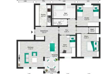 Wohnung zum Kaufen in Oberkochen 190.000,00 € 93.69 m²