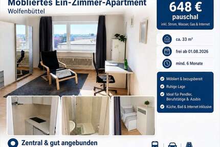 Wohnung zum Mieten in Wolfenbüttel 448,00 € 34 m²