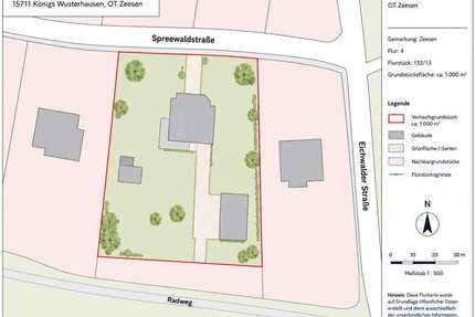 Grundstück zu verkaufen in Zeesen 299.000,00 € 1000 m²