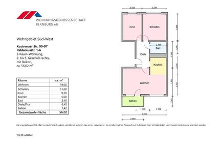 Kleine 3-Raum-Wohnung mit Blick ins Grüne - Bernburg (Saale)