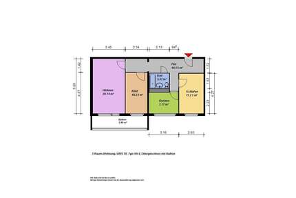 Wohnung zum Mieten in Neubrandenburg 420,00 € 70.14 m²