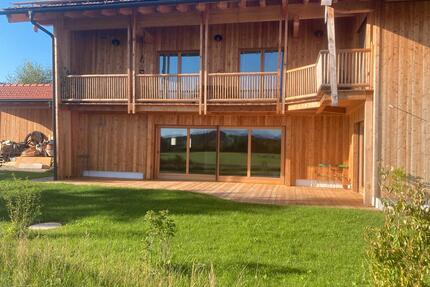 Große 2 Zi. Gartenwohnung Holzhaus m. Bergblick Kreis Traunstein - Traunreut Irsing