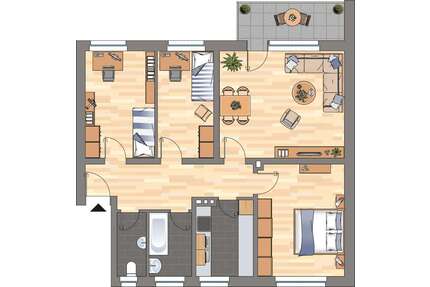 Wohnung zum Mieten in Wilhelmshaven 545,00 € 80.93 m²
