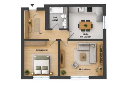 2 ZKB DG- Wohnung ruhige, zentrale Lage Ensdorf ab 01.01.27