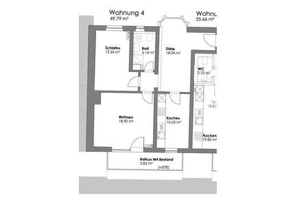 Wohnung zum Mieten in Regensburg 1.200,00 € 70 m²