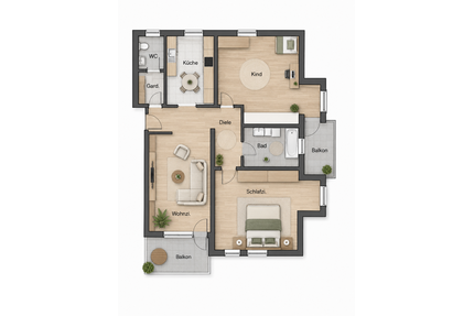 Wohnung zum Kaufen in Hildrizhausen 290.000,00 € 86 m²