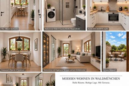 Modernisierte 2 Zim. Whg.mit Terasse ab 01.11.26 - Waldmünchen