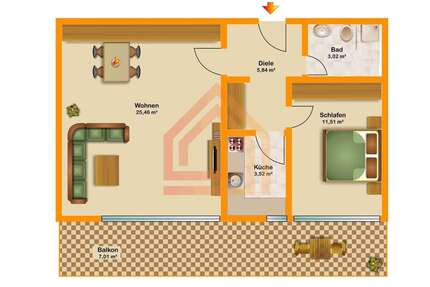 Wohnung zum Kaufen in Köln 280.000,00 € 56 m²