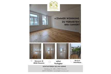 ++ ERSTBEZUG nach Kernsanierung (6) 4 Zi. Whg mit Balkon ++ - Chemnitz Sonnenberg