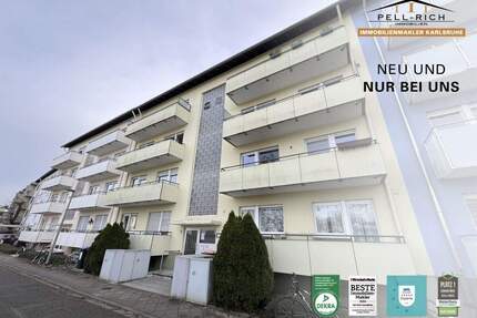 PROVISIONSFREI: Sanierte 2-Zimmer Wohnung mit zwei Balkonen und Garage in der Karlsruher Oststadt