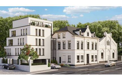 Dachgeschosswohnung mit zwei Balkonen in der denkmalgeschützten Löwenburg - Düsseldorf Ludenberg