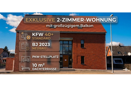 Moderne 2-Zimmer-Wohnung mit Balkon (KfW 40, Baujahr 2023) - Dülmen