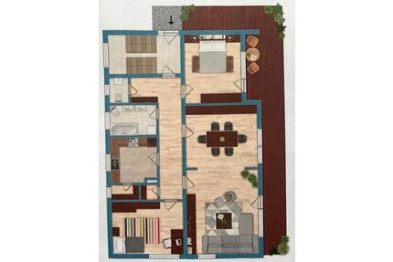 Neckarblick & Top-Grundriss – 4 Zimmer Wohnung mit großen Balko - Hirschhorn (Neckar)