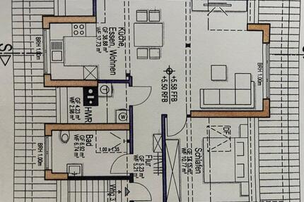Dachgeschosswohnung 2 Zimmer Wohnung - Waldaschaff