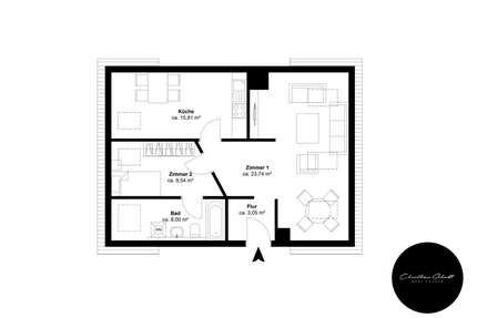 Wohnung zum Mieten in Leipzig 640,00 € 60.15 m²