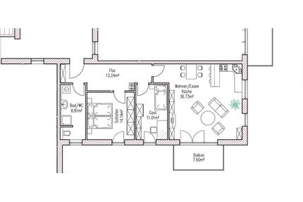 3 Zimmer Wohnung - 1. Obergeschoss - Freystadt
