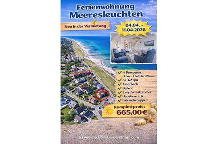 Ostern Schönberger Strand Ostsee Meerblick 04.04. - 11.04.2026 - Schönberg (Holstein)