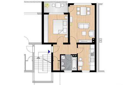 Wohnung zum Mieten in Duisburg 380,00 € 54 m²