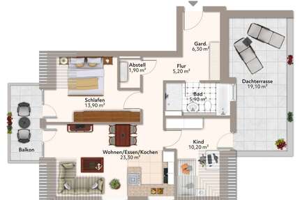 Wohnung zum Mieten in Dachau 1.810,00 € 80 m²